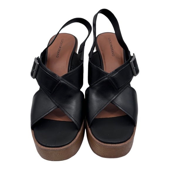 Lucky Brand Delaynee Platform Wedge Slingback Sandal - Picture 5 of 9